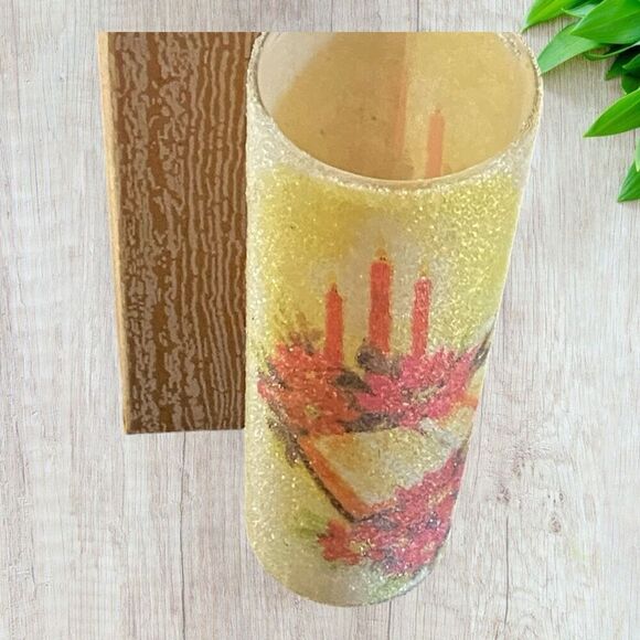 Frostee Light Sugar Candle Poinsettia Warner Press In Box - Picture 2 of 8